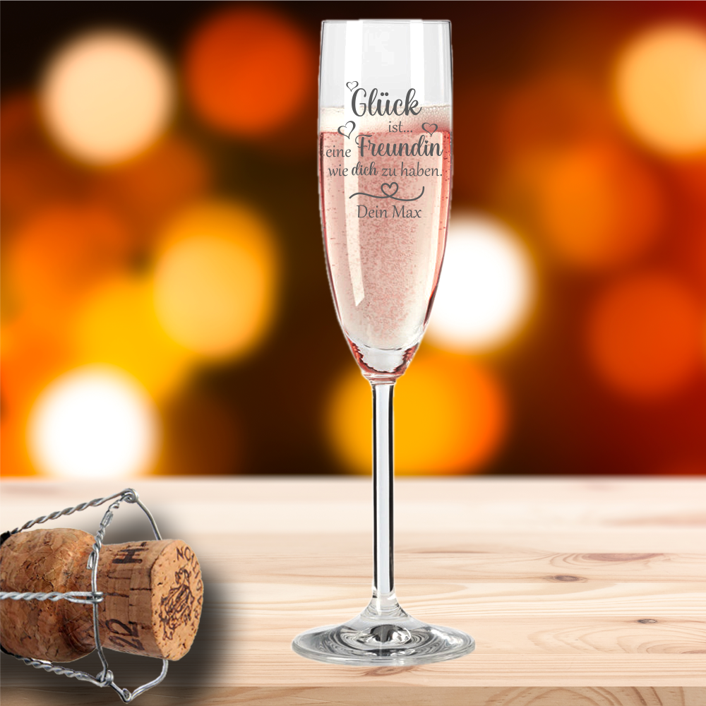 Sektglas von Leonardo Glück ist eine Freundin  - Onlineshop Trendgravur