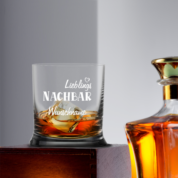 Whiskyglas Lieblings-Nachbar mit Namen