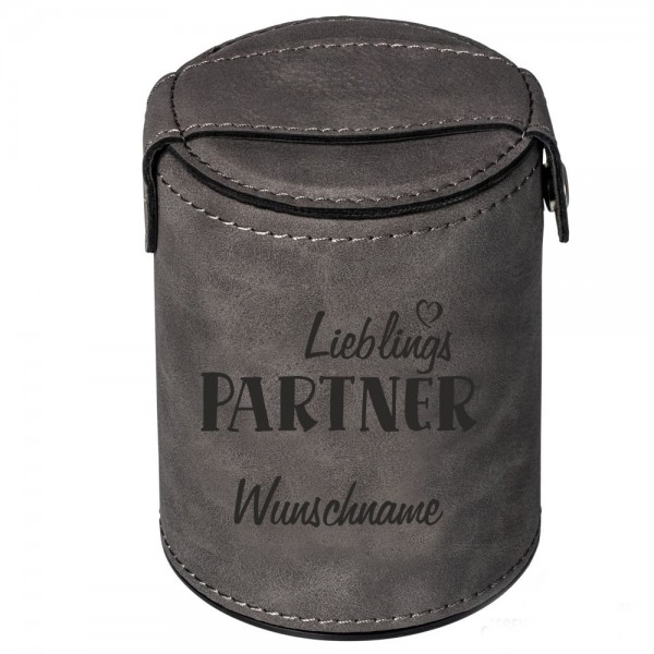 Würfelbecher mit Namen-Lieblings-Partner