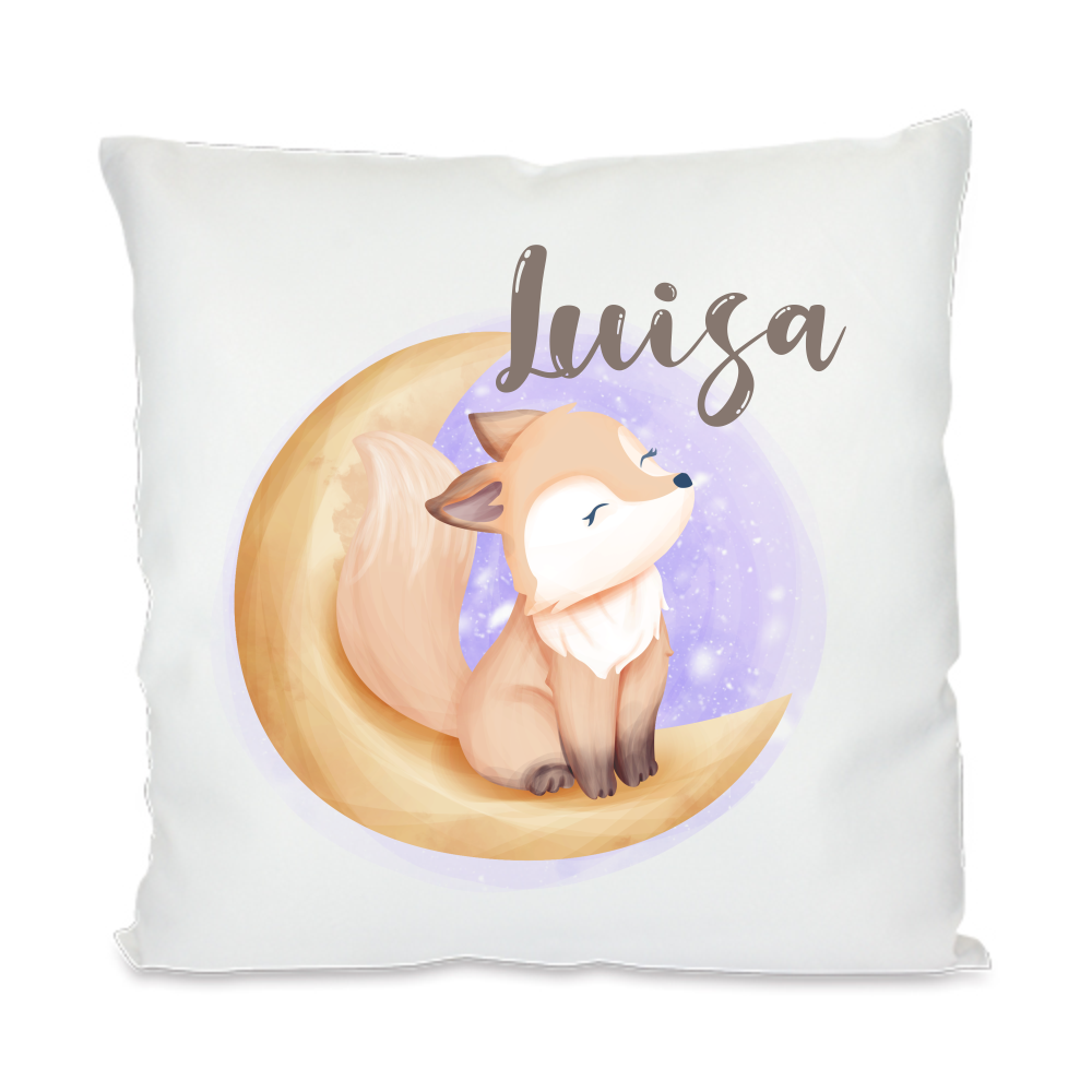 Namenskissen für Kinder Fuchs im Mond Mädchen  - Onlineshop Trendgravur
