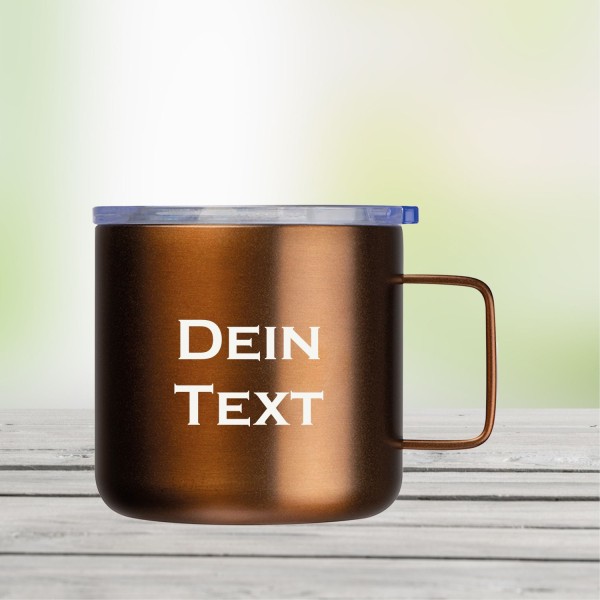 personalisierte Thermo Tasse / Edelstahl Becher mit Gravur