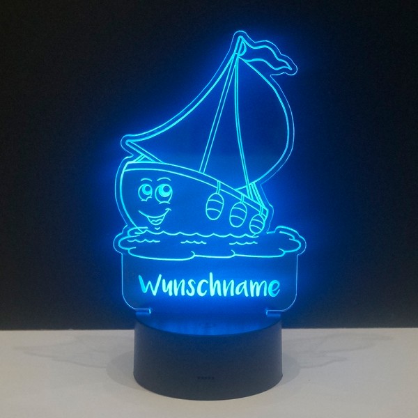 LED-Licht Schiff mit Wunschnamen