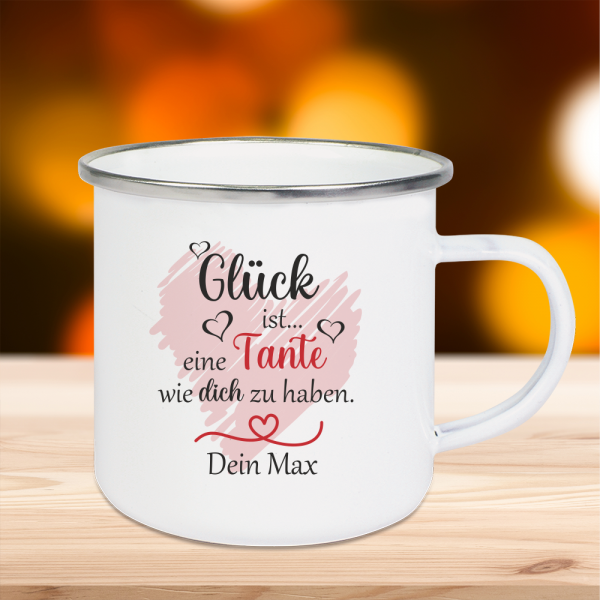 Personalisierte Tasse- Glück ist .. für deine Tante