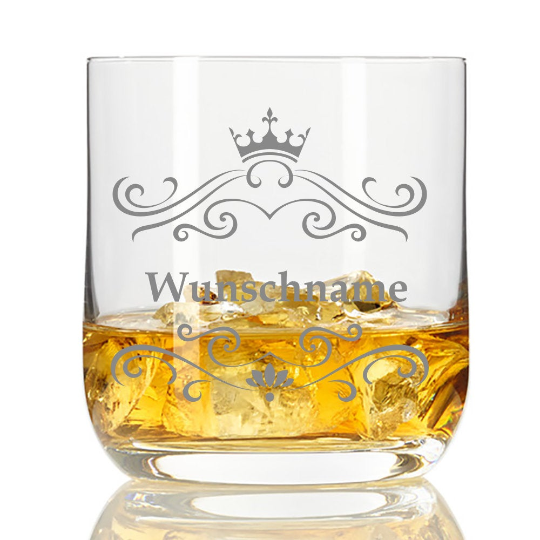 personalisiertes elegantes Whisky-Glas mit Wunschnamen
