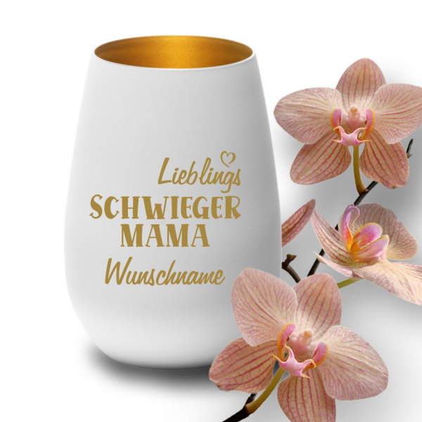 Windlicht Lieblings-Schwieger-Mama mit Wunschnamen