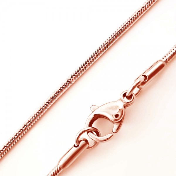 1,5 mm Schlangenkette rosegold 50 cm
