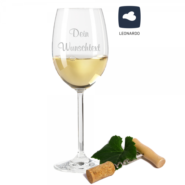 Weißwein-Glas Leonardo mit Deinem Wunschtext