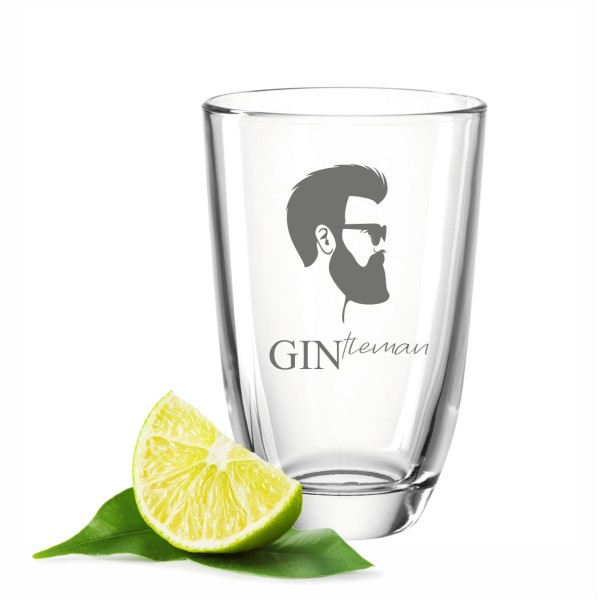 Gin Glas mit Spruch - GINtleman