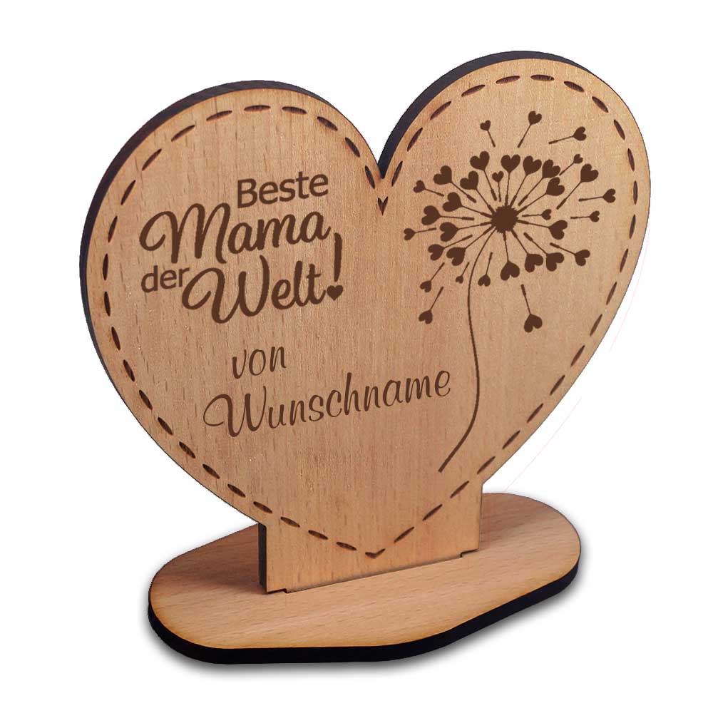 Holz Spiel Geschenk Muttertag Geburtstag Liebe Herz Puzzle Beste Mama der Welt 