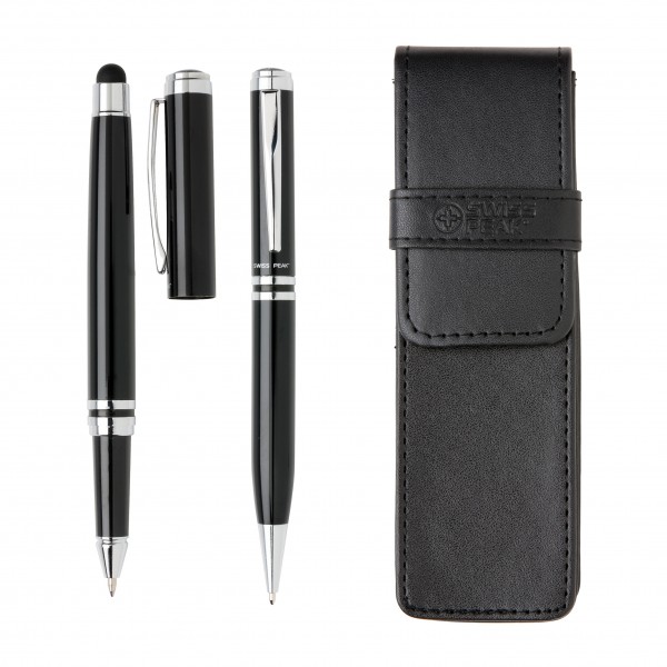 Kugelschreiber und Rollerpen aus Metall mit Gravur personalisieren Schreibset