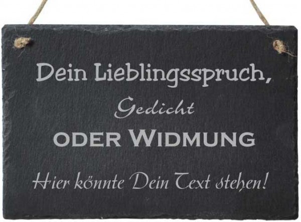 Türschild Schiefer mit Deinem Wunschtext