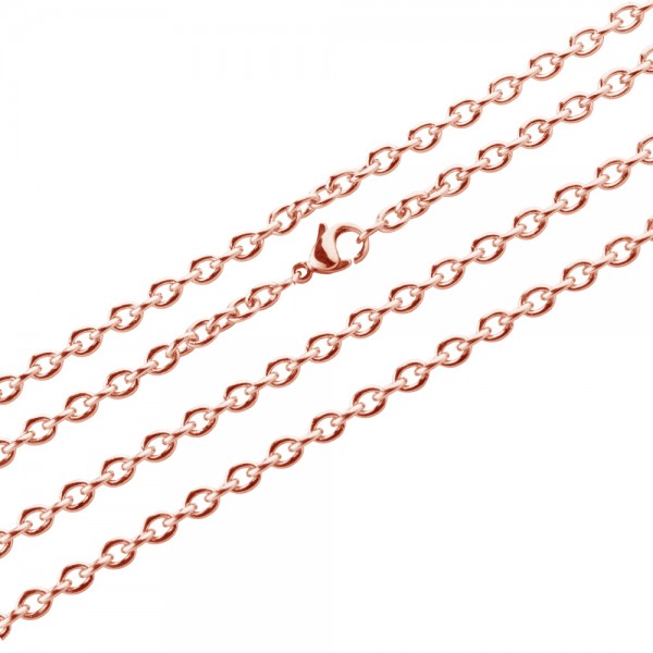 2 mm Ankerkette Edelstahl rosegold