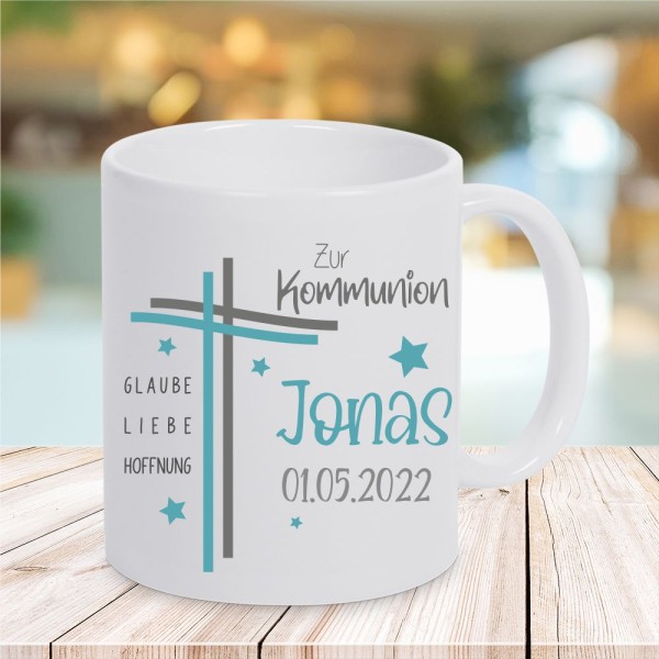 Kommunion-geschenk Tasse mit namen