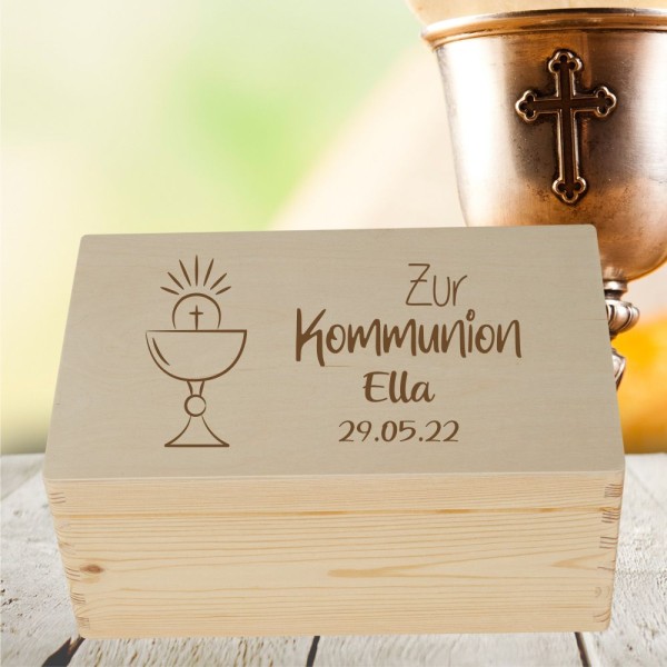 Erinnerungskiste zur Kommunion Kelch