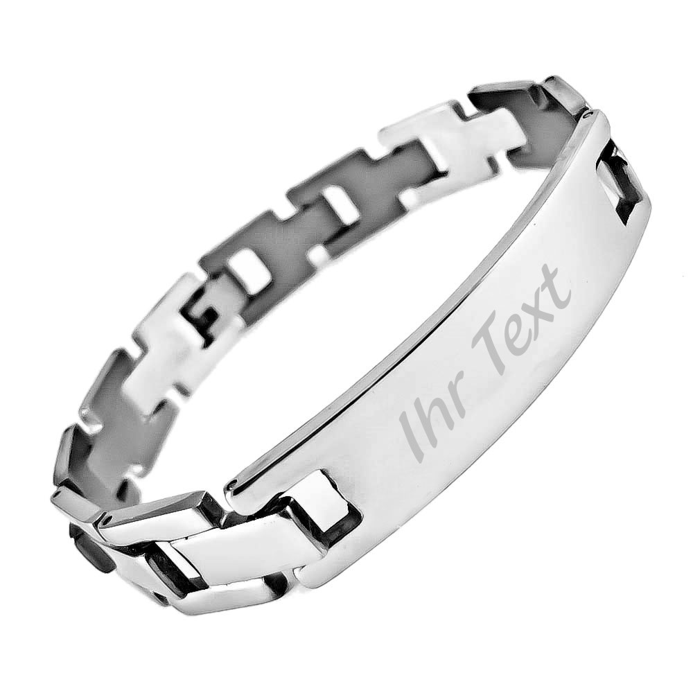 Armband mit Gravur Edelstahl AG 075  - Onlineshop Trendgravur
