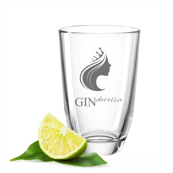 Gin Glas mit Spruch - Ginderella