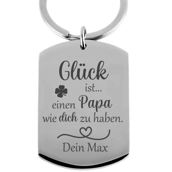 Schlüsselanhänger für Papa Glück ist einen Papa wie dich zu haben