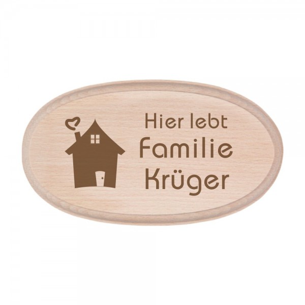 Türschild mit Deinem Familiennamen - Haus