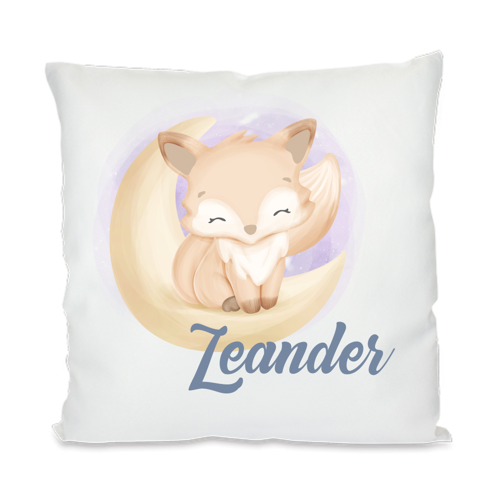 Namenskissen für Kinder Fuchs im Mond 2 für Jungen  - Onlineshop Trendgravur