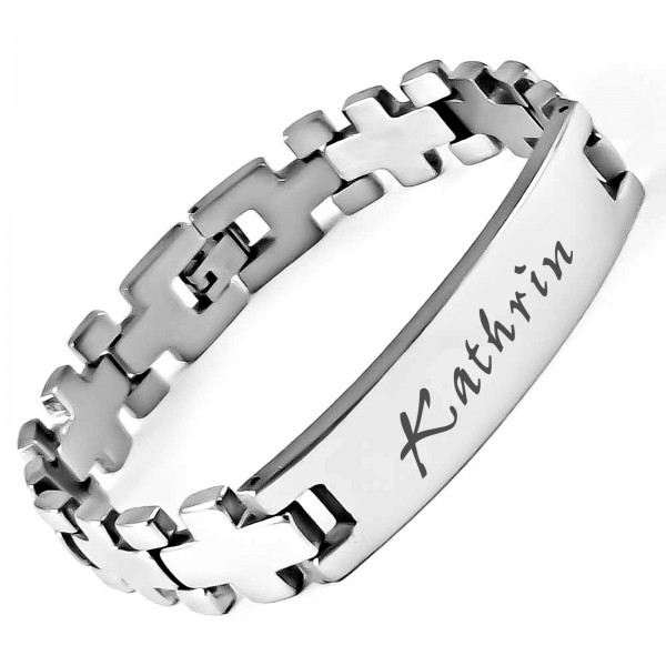Trendgravur Armband Edelstahl mit Gravur No 4
