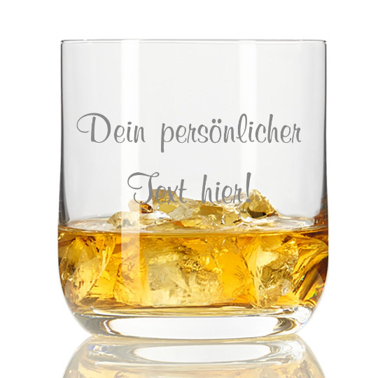 personalisiertes Whisky Glas mit Deinem Wunschtext  - Onlineshop Trendgravur