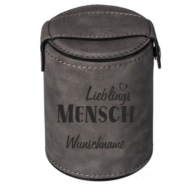 Würfelbecher mit Gravur-Lieblings-Mensch und Wunschnamen