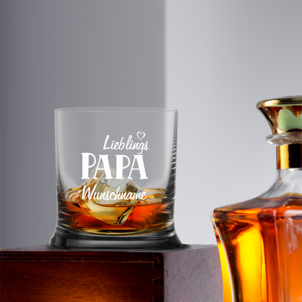 Whiskyglas Lieblings-Papa mit Wunschnamen
