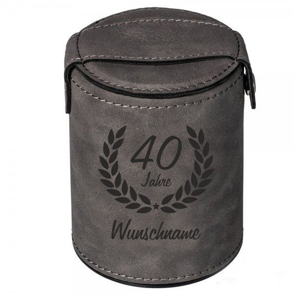 Würfelbecher zum 40. Geburtstag -Wunschname