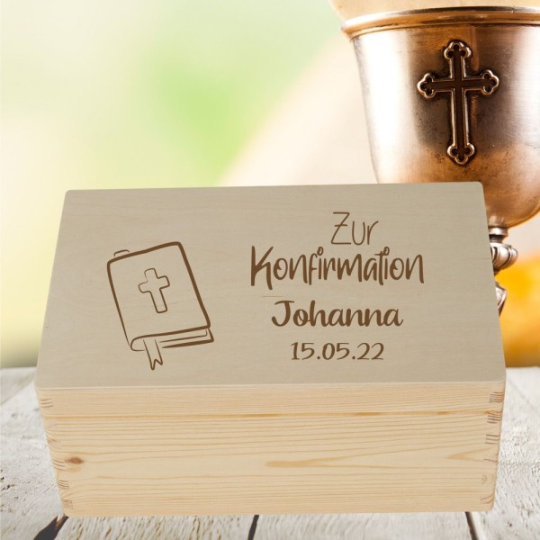 Erinnerungskiste mit Gravur - Geschenke zur Konfirmation 