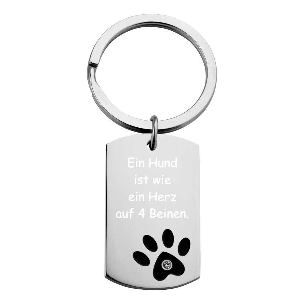 Hunde Schlüsselanhänger BEST FRIEND mit Herz und Pfoten ♥ Geschenkidee 