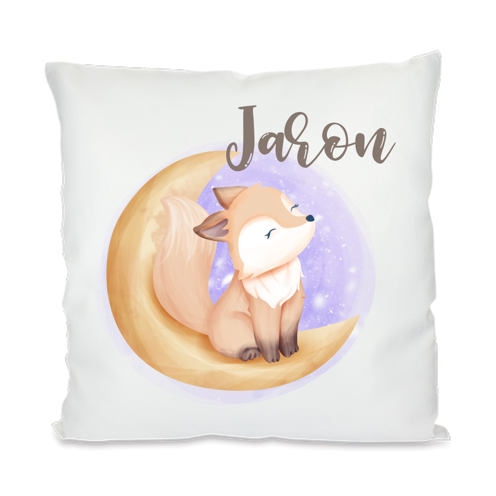 Namenskissen für Kinder Fuchs im Mond Jungen  - Onlineshop Trendgravur