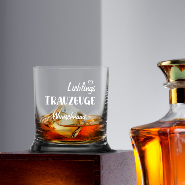 Whiskyglas Lieblings-Trauzueuge mit Namen